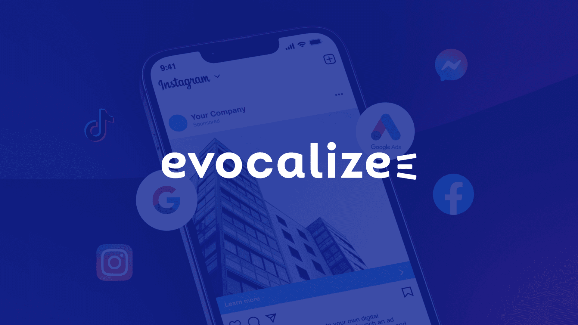 evocalize logo over an iphone